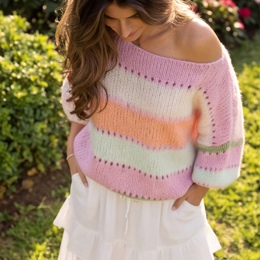 Bold Stripes Oversized Cardigan