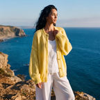 BUTTER YELLOW KNIT CARDIGAN
