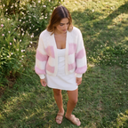 BLUSH STRIPE KNIT CARDIIGAN