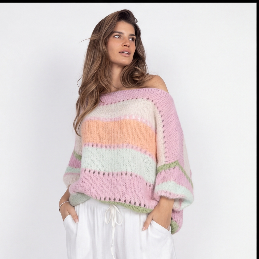 Bold Stripes Oversized Cardigan