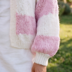 BLUSH STRIPE KNIT CARDIIGAN
