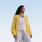 BUTTER YELLOW KNIT CARDIGAN